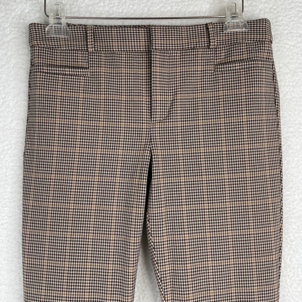 Banana Republic Sloan Brown Houndstooth Slim Fit Ankle Pants Womens Size 6